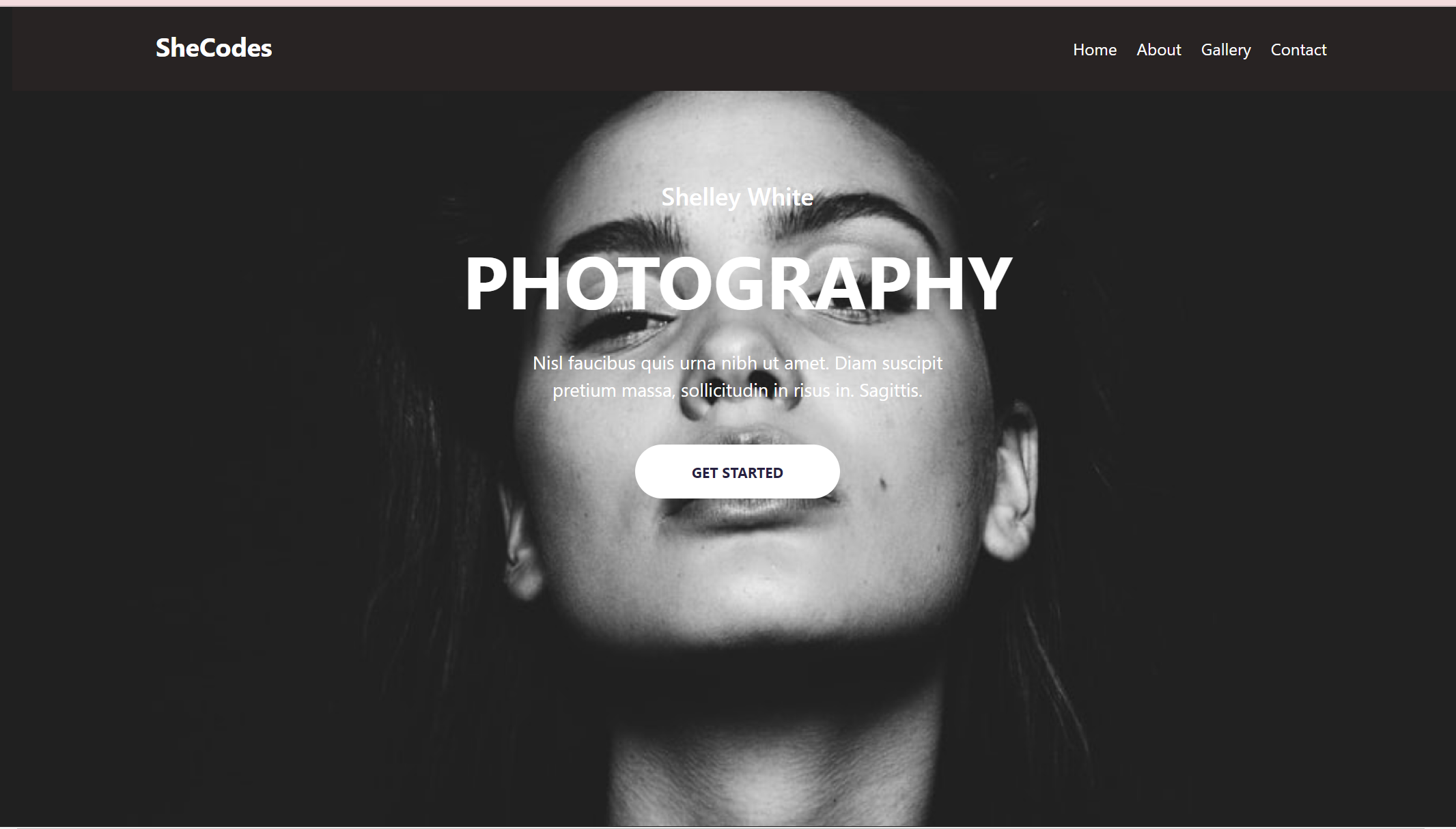 photography-mock website